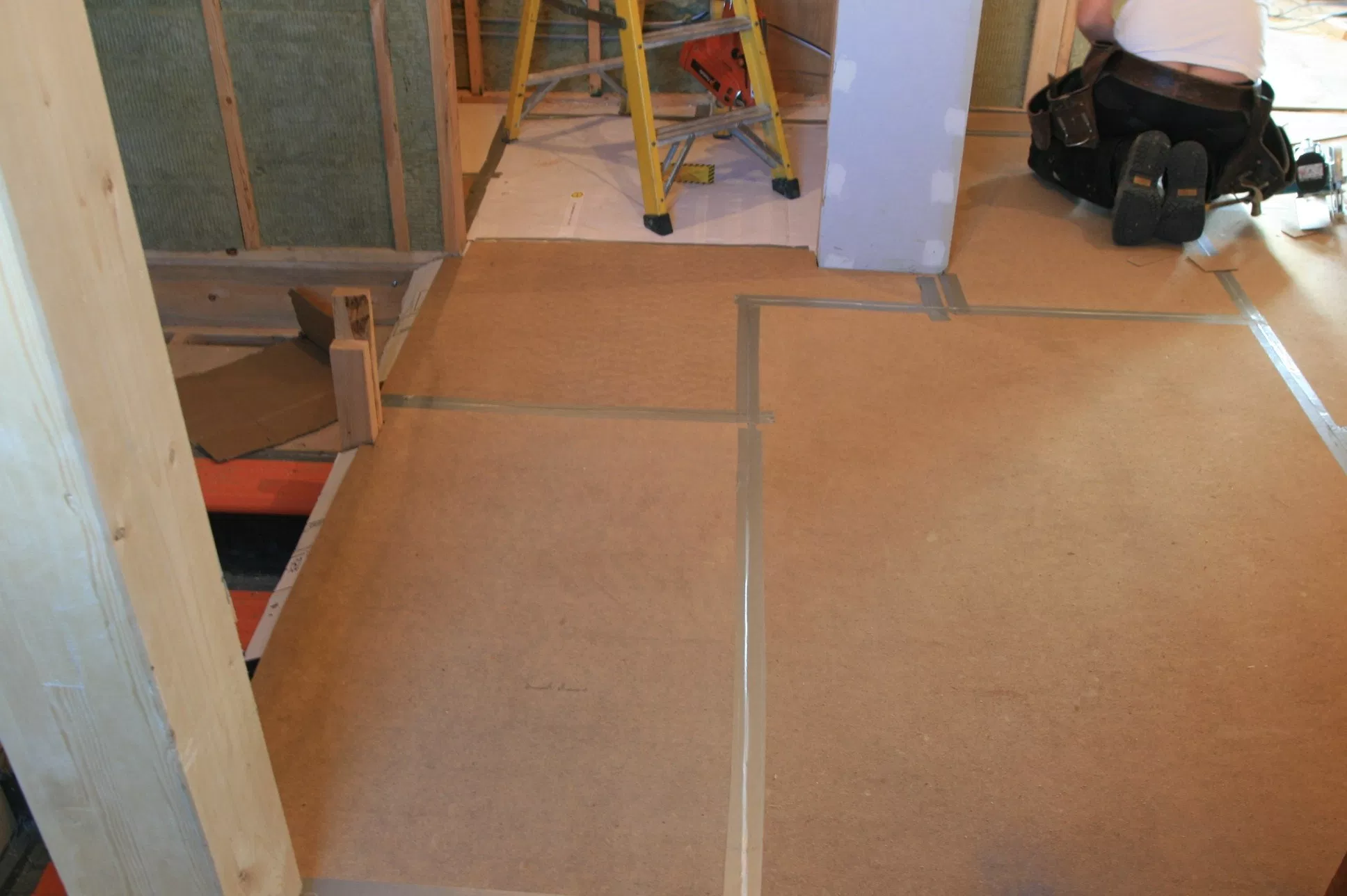 Masonite floor protection